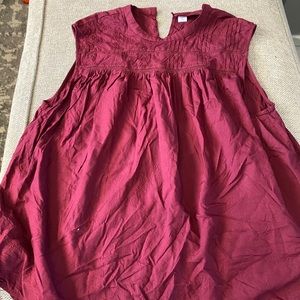 Maroon sleeveless top